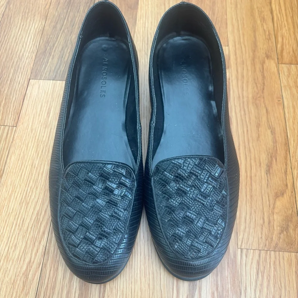 Aerosoles Black Brielle Loafers, Size 7.5